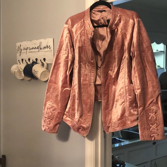 Dusty Pink Motto Jacket - Picture 1 of 6